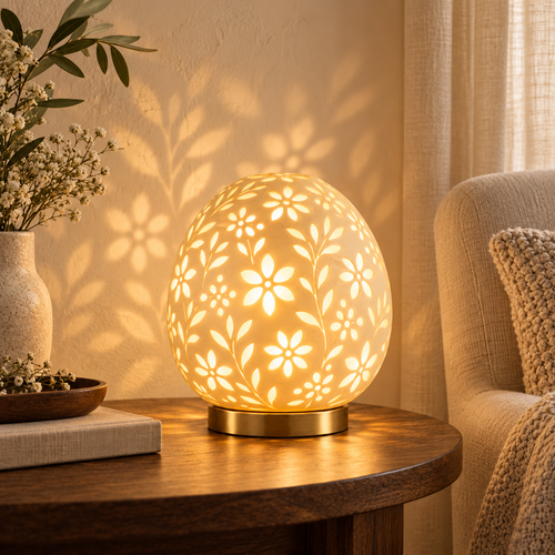 UOUOUOW™ Bloomveil Floral Shadow Table Lamp