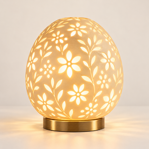 UOUOUOW Bloomveil Floral Shadow Table Lamp